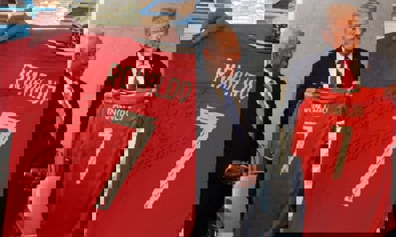 هدیه خاص ترامپ برای رونالدو