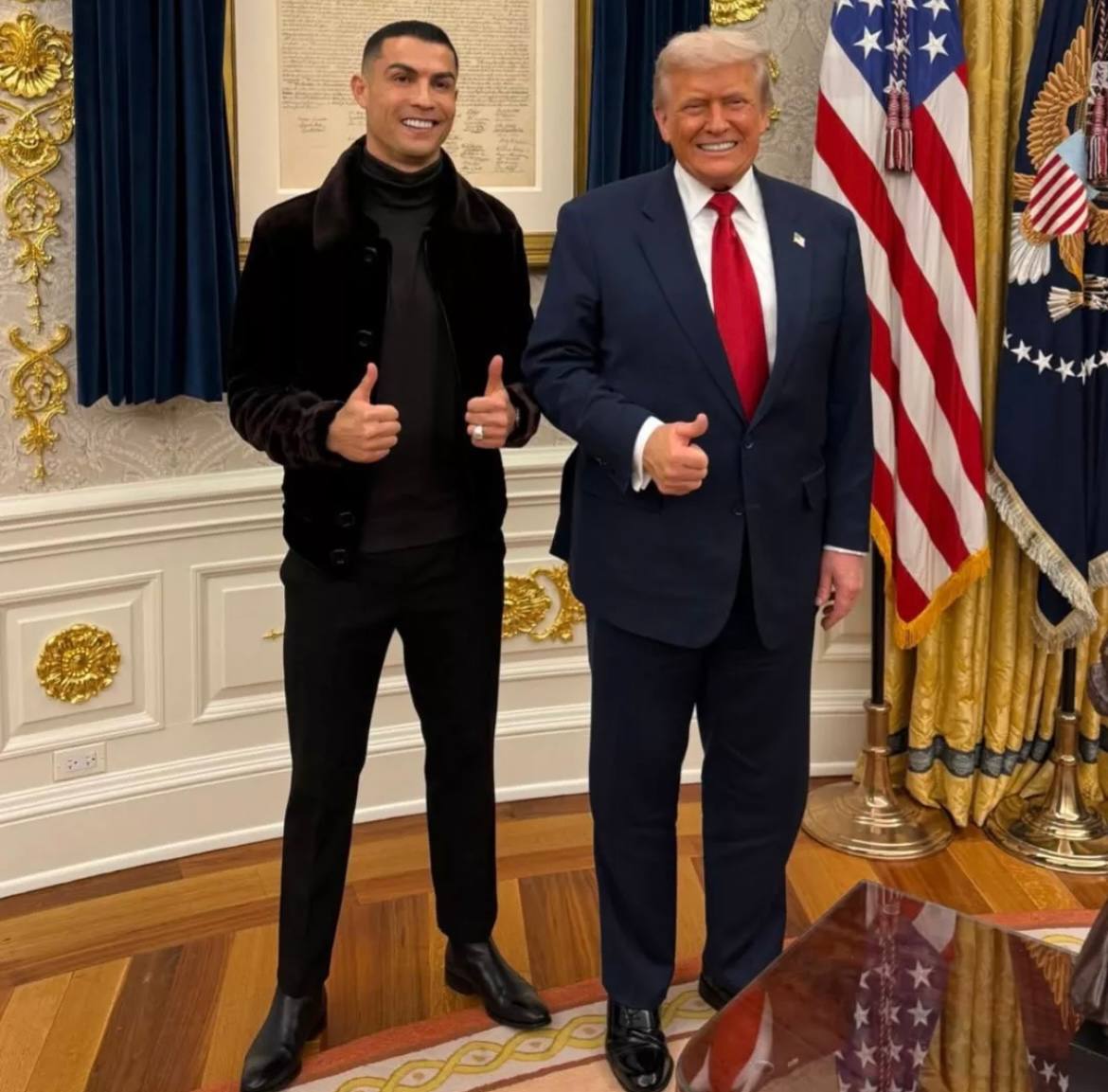 عکس رونالدو با ترامپ