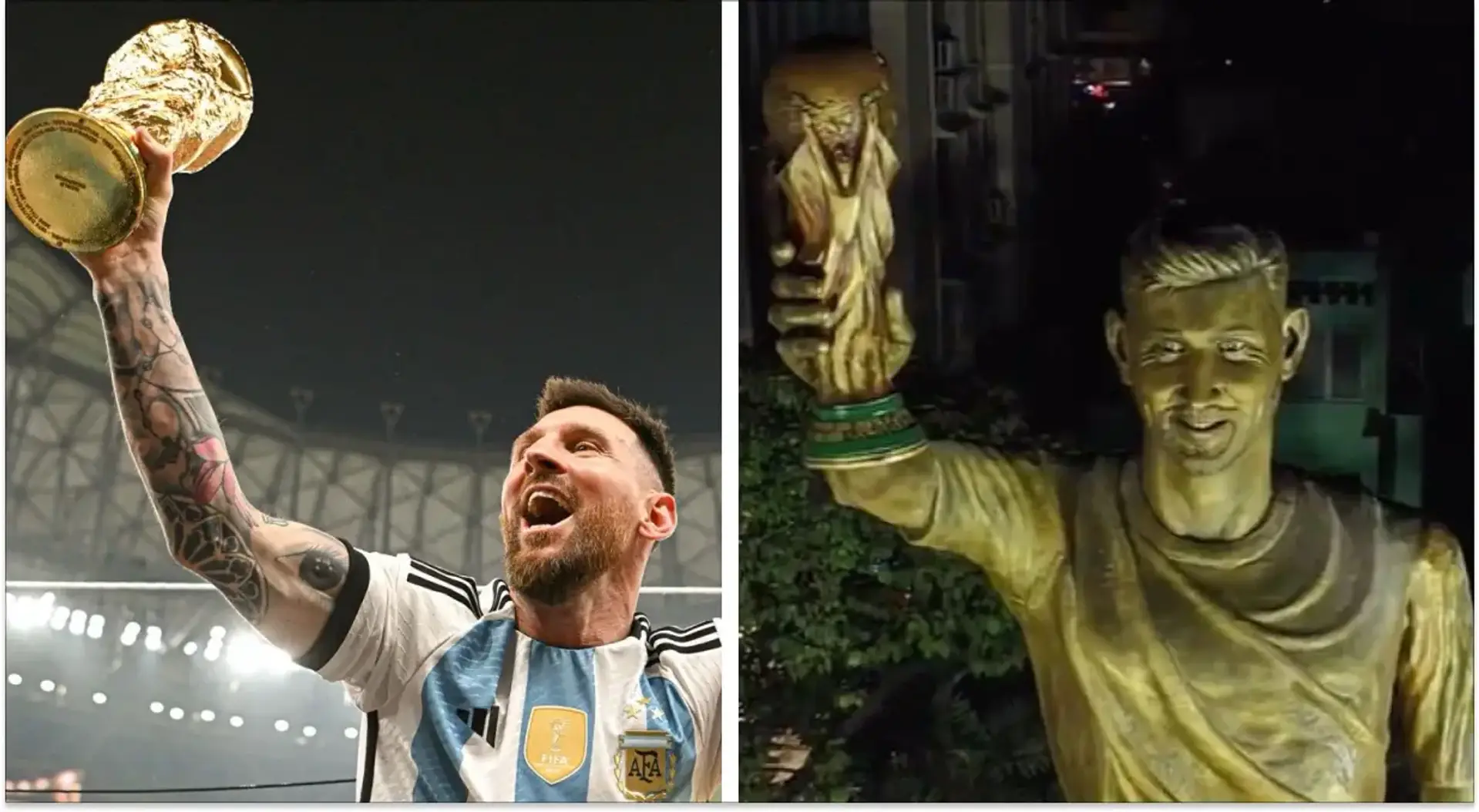 مجسمه غولپیکر لیونل مسی رونمایی شد مجسمه غولپیکر لیونل مسی رونمایی شد